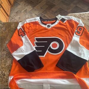 Philadelphia Flyers Adidas Orange and Black Hockey Jersey
